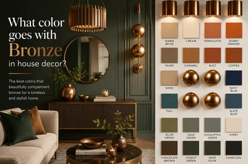 Color guide showing what paint colors go best with bronze house decor