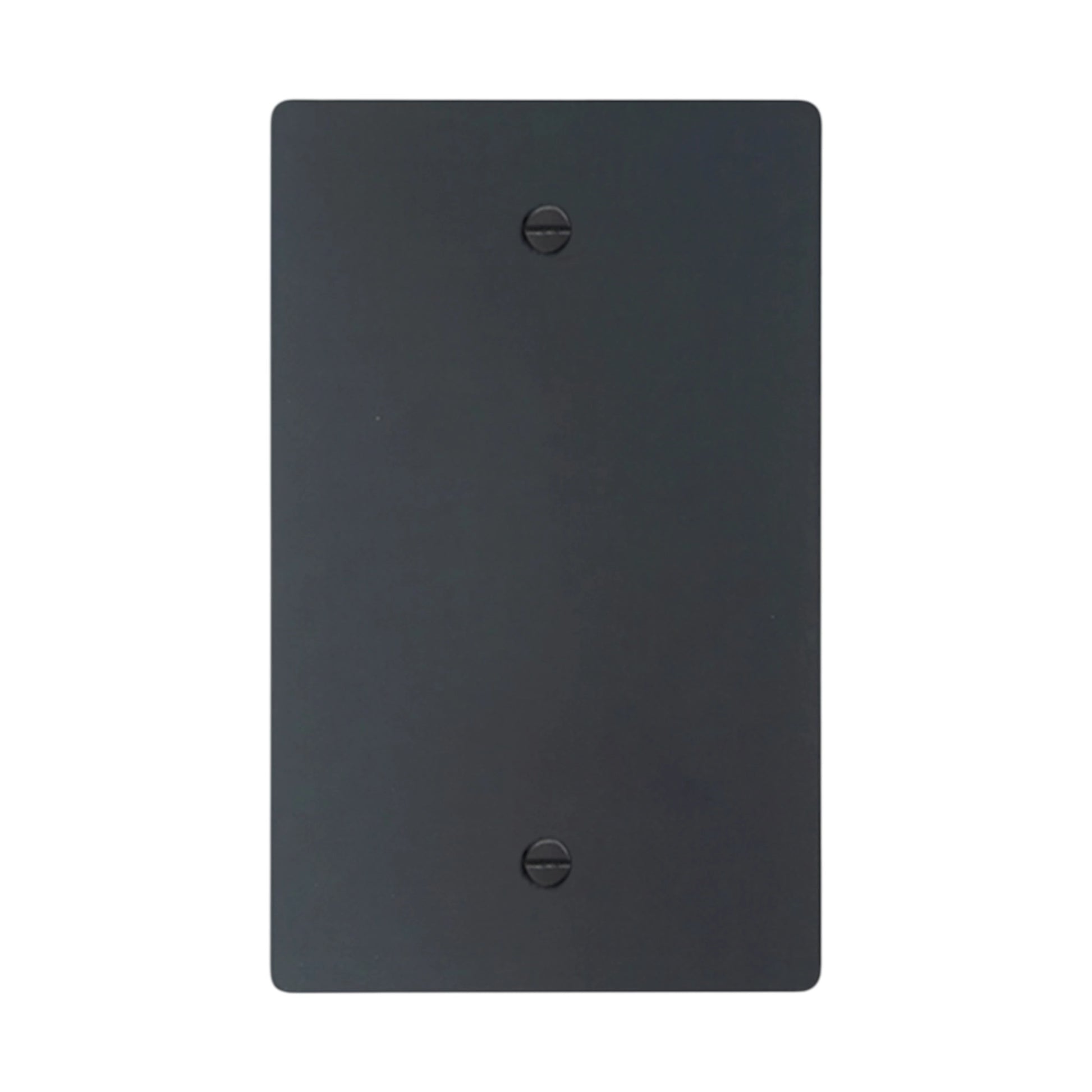 1-gang blank wall plate in Matte Black finish (coated brass)
