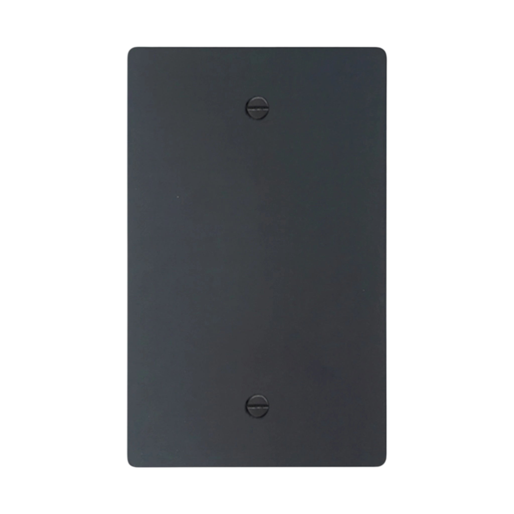 1-gang blank wall plate in Matte Black finish (coated brass)