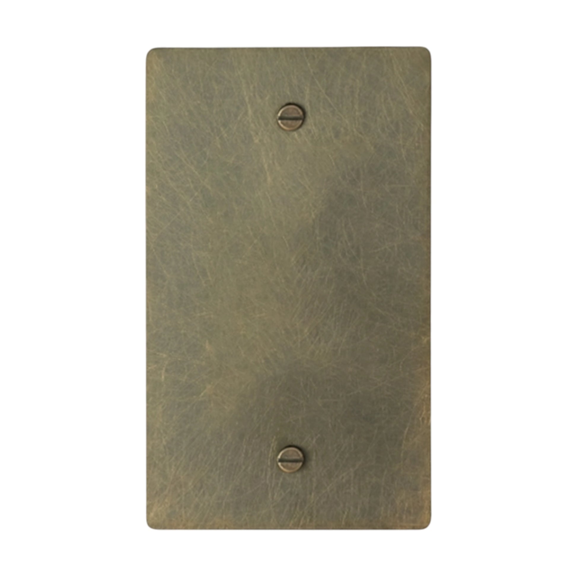 1-gang solid brass blank wall plate in Aged Bronze (hand-brushed) finish