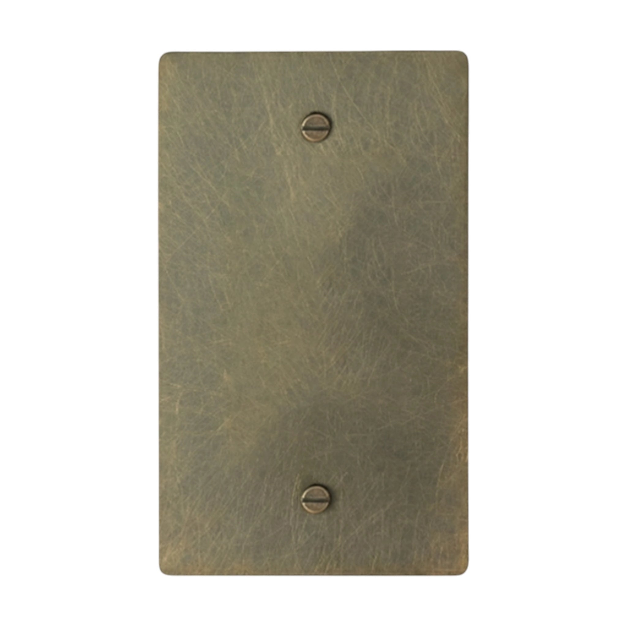 1-gang solid brass blank wall plate in Aged Bronze (hand-brushed) finish