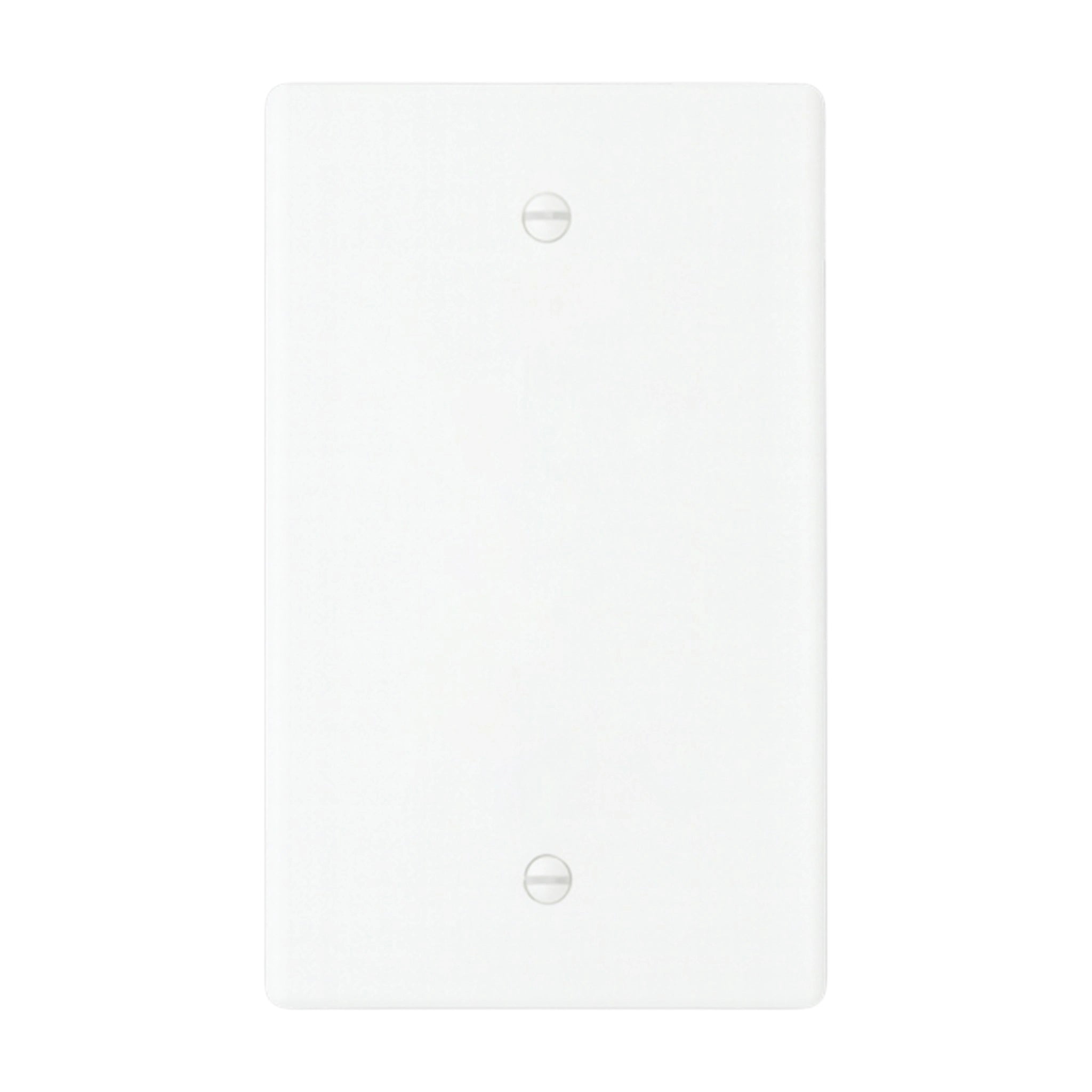 1-gang blank wall plate in White finish (coated brass)