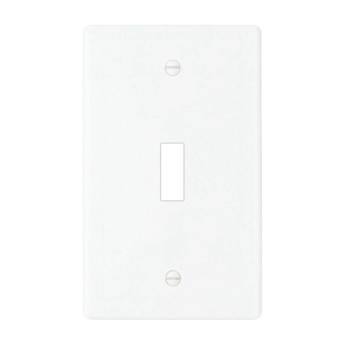 1-gang solid brass wall plate in white finish, toggle opening