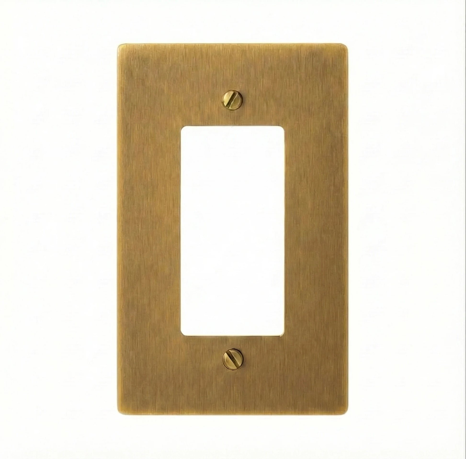 Antique Brass solid brass decorator wall plate / outlet cover for Decora, rocker or GFCI