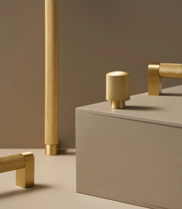 Solid Brass Knurled Knob – Modern Cabinet & Drawer Pull