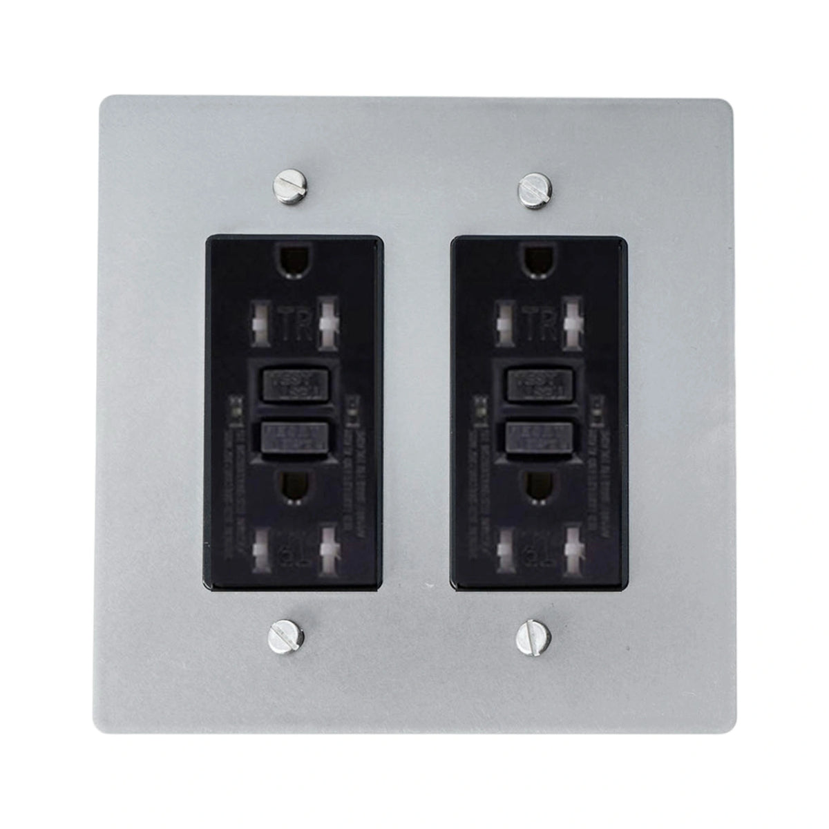 Dual Electrical Outlets Solid Brass 2-Gang Outlet – Duplex, USB-C, GFCI Options | GetSwitches ...