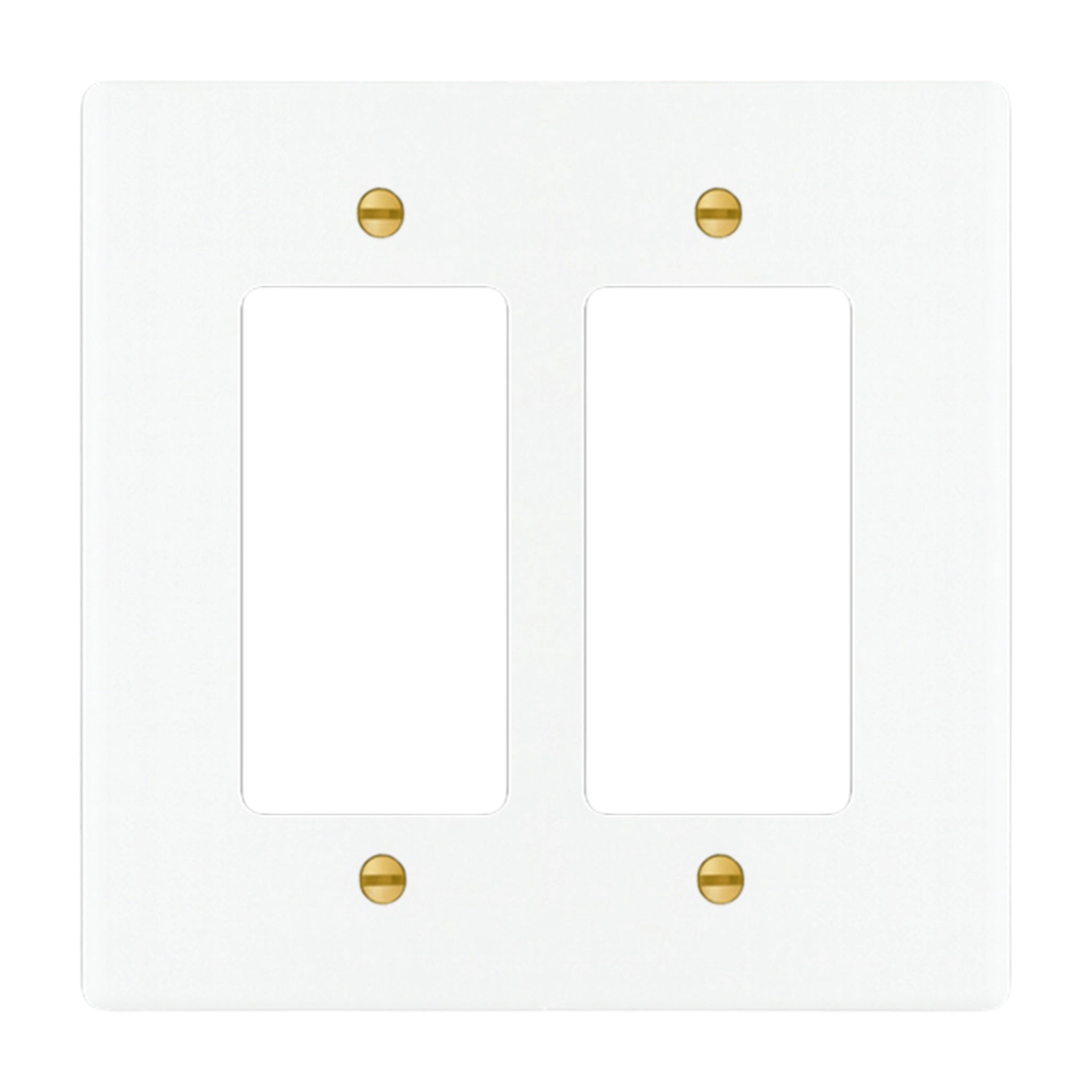 2-Gang Brass Decorator Wall Plate