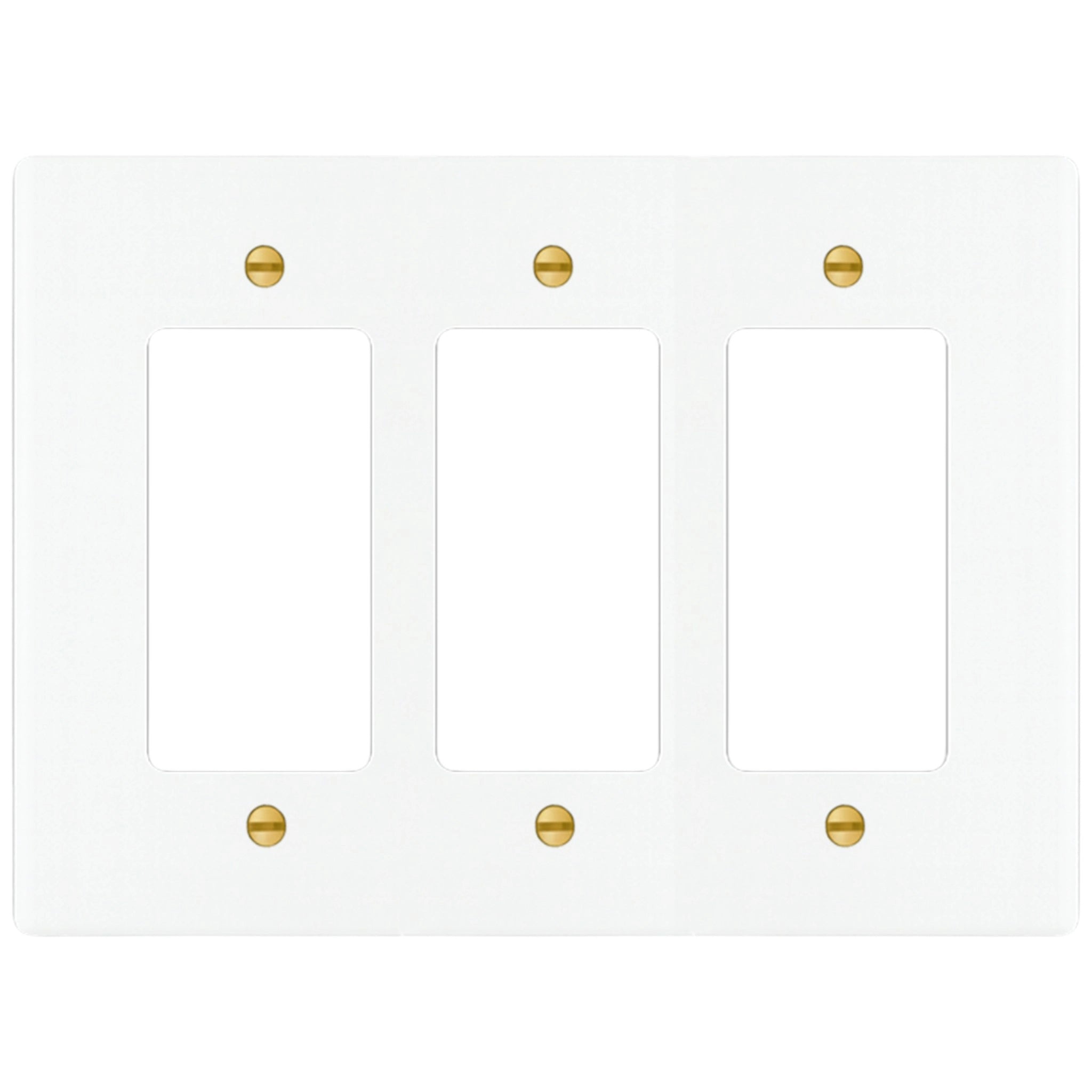 3-Gang Solid Brass Decorator Wall Plate (Decora / Rocker / GFCI)