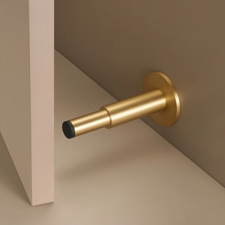 Brass Door Stopper – Floor & Wall Mount Holder in Antique or Matte Black Finish