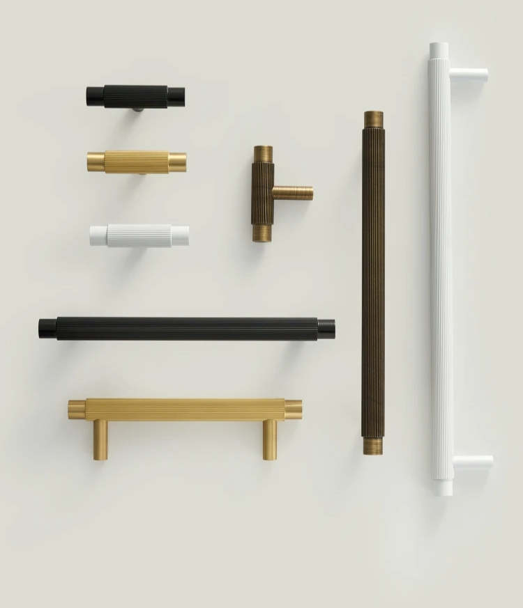Solid Brass Linear Handle – Modern T-Bar Cabinet & Drawer Pull