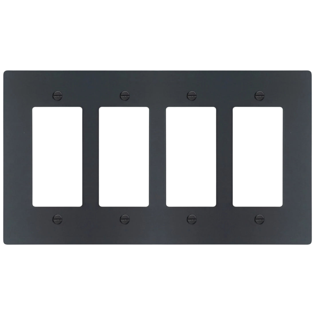 4-Gang Solid Brass Decorator Wall Plate / Outlet Cover (Decora/Rocker/GFCI)