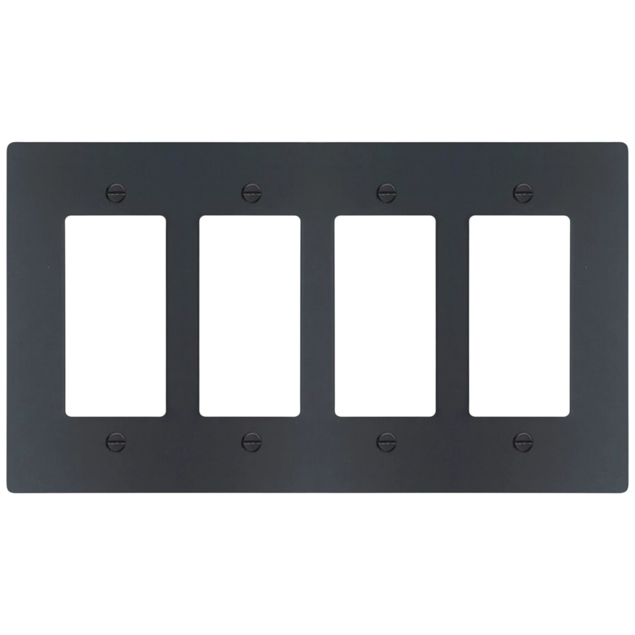 4-Gang Solid Brass Decorator Wall Plate / Outlet Cover (Decora/Rocker/GFCI)