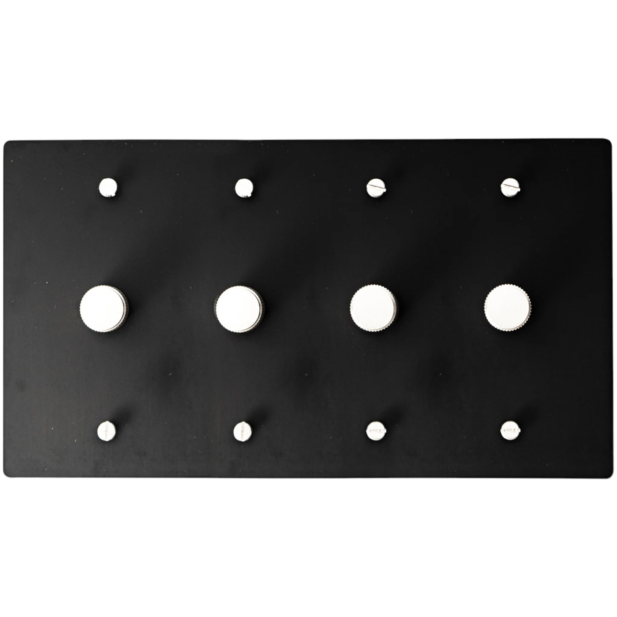 4 gang rotary dimmer switch with a silver knobs