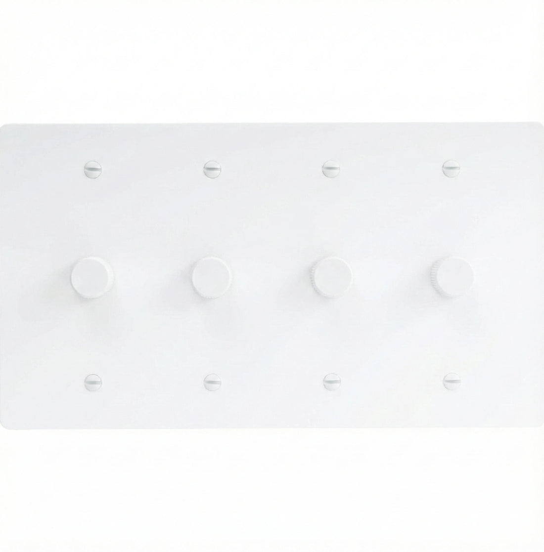 4-Gang Solid Brass Knurled Rotary Dimmer Light Switch