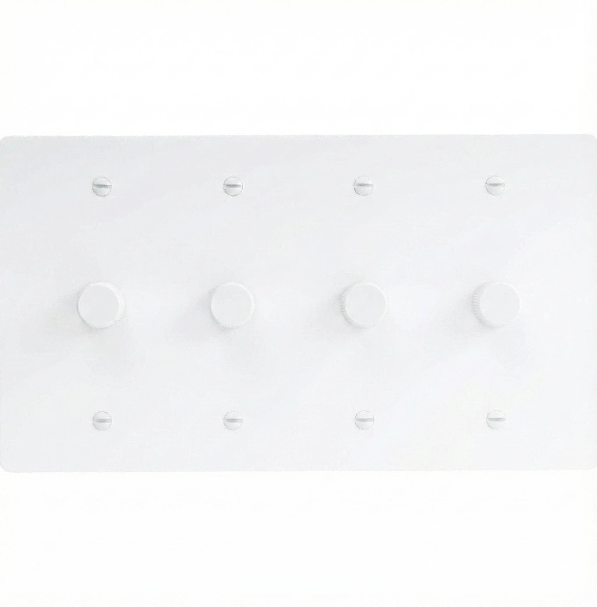 4-Gang Solid Brass Knurled Rotary Dimmer Light Switch