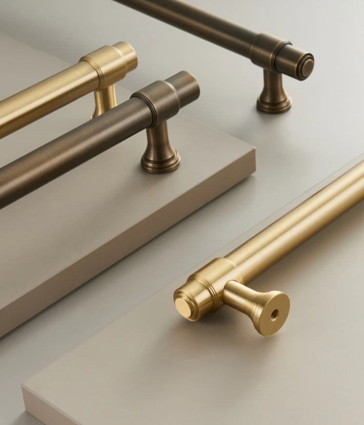Solid Brass Door Pull Handle – Classical Style for Cabinets & Doors