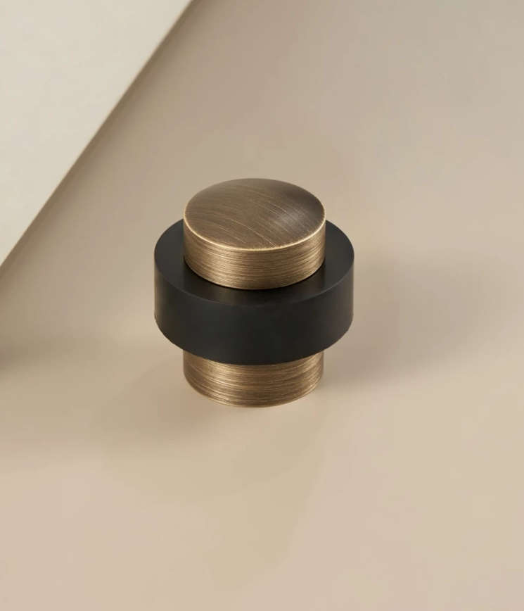Brass Freestanding Door Stopper – Heavy-Duty Floor Mount Holder
