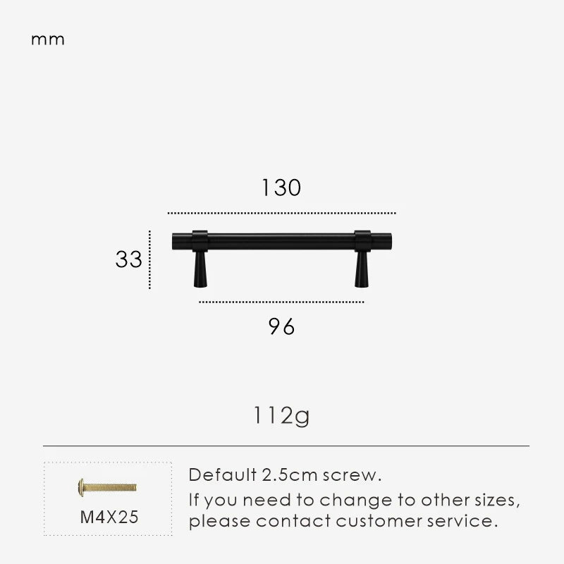 Measurement chart for a black stepped ring pull 130 mm with dimensions and weight information.