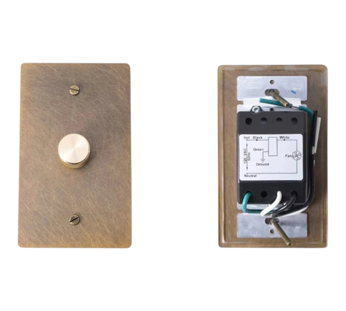 Antique brass Fan control switch