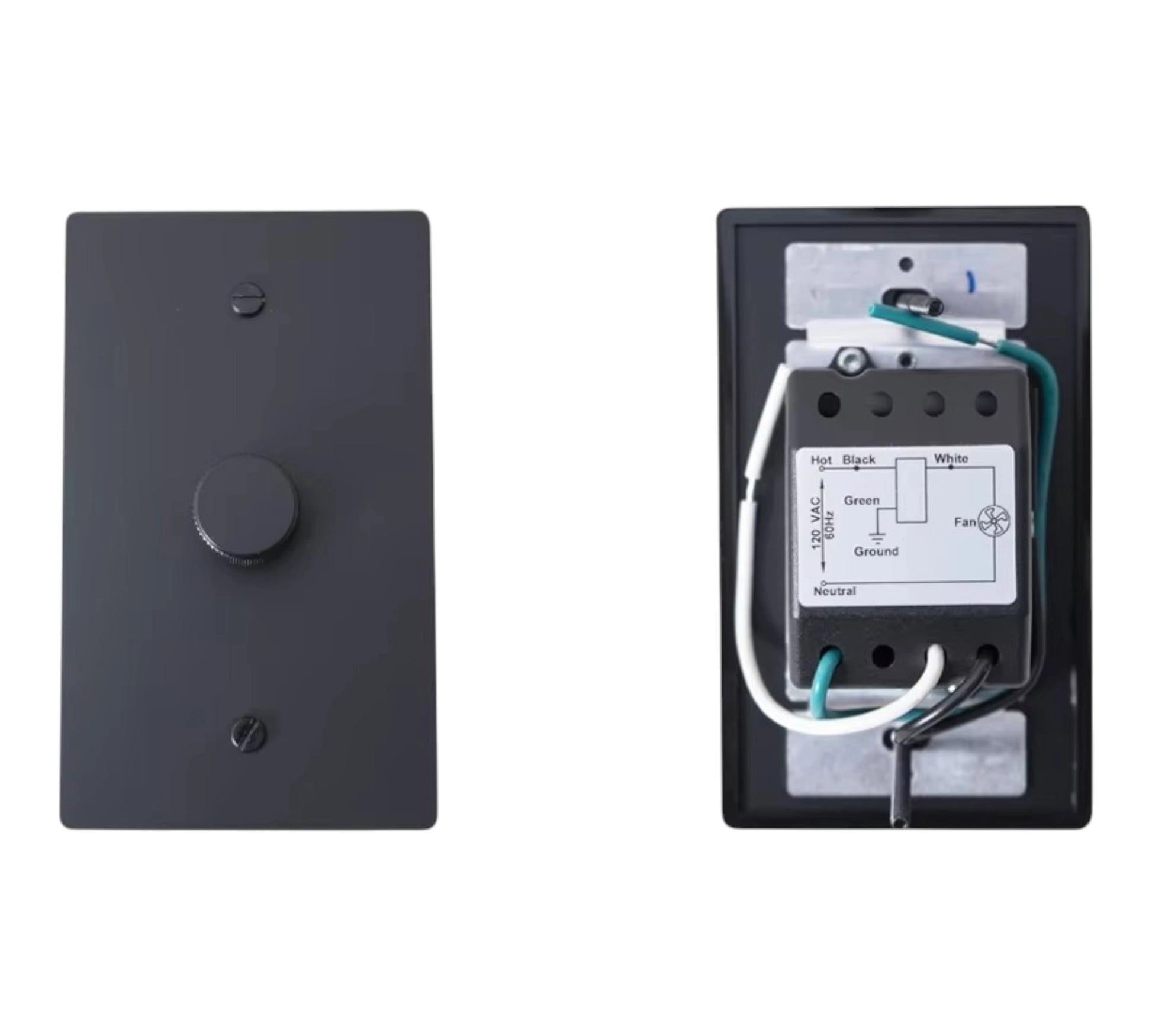 Black Fan control switch