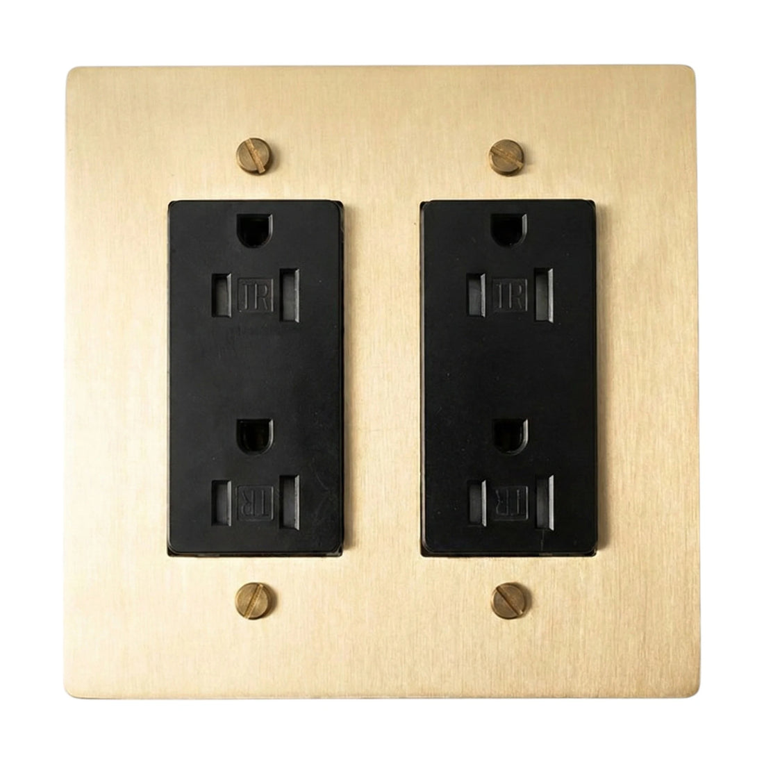 Solid Brass 2-Gang Outlet (4plugs)