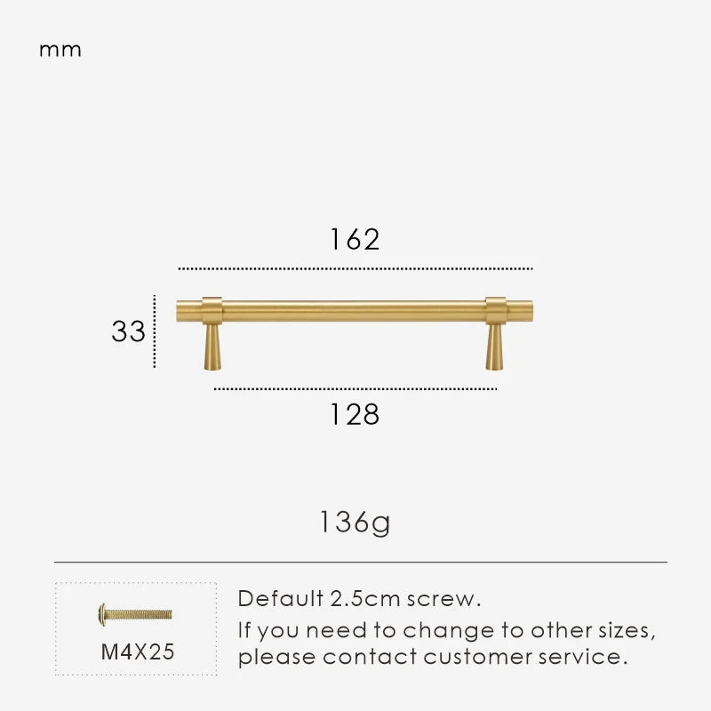 Measurement chart for a gold brass stepped ring pull 162 mm with dimensions and weight information.