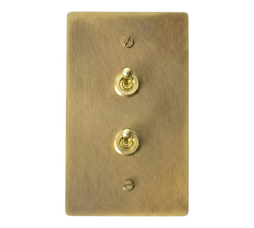 OB 1-Gang Solid Brass Retro Toggle Light Switch