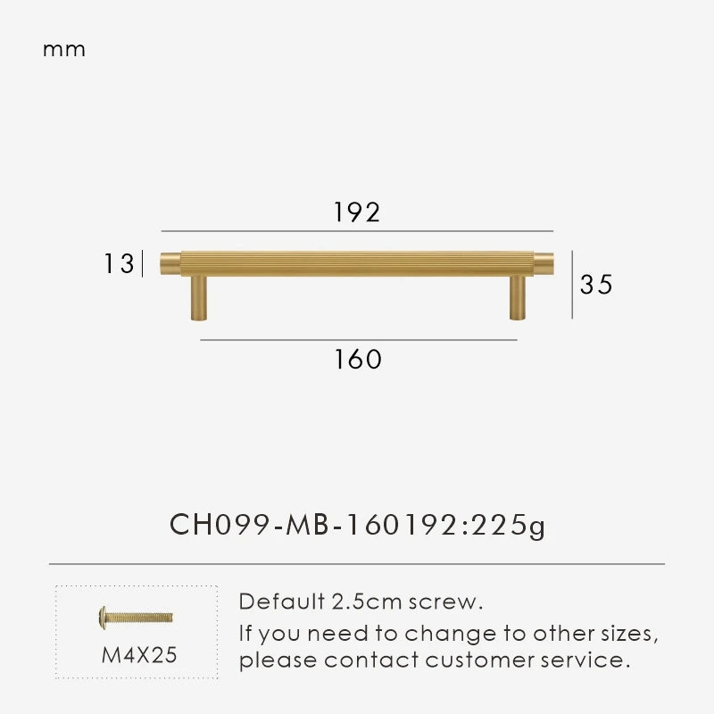 Solid Brass Linear Handle – Modern Kitchen & Cabinet Pull Bar