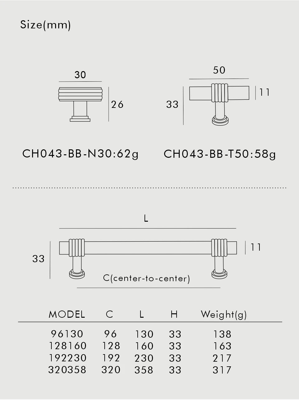 Solid Brass Rope Design Handle – Vintage T-Bar Cabinet & Drawer Pull