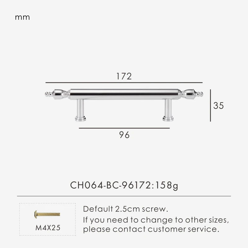 Brass Chrome Gold Handle – French Luxury Cabinet & Door Pull