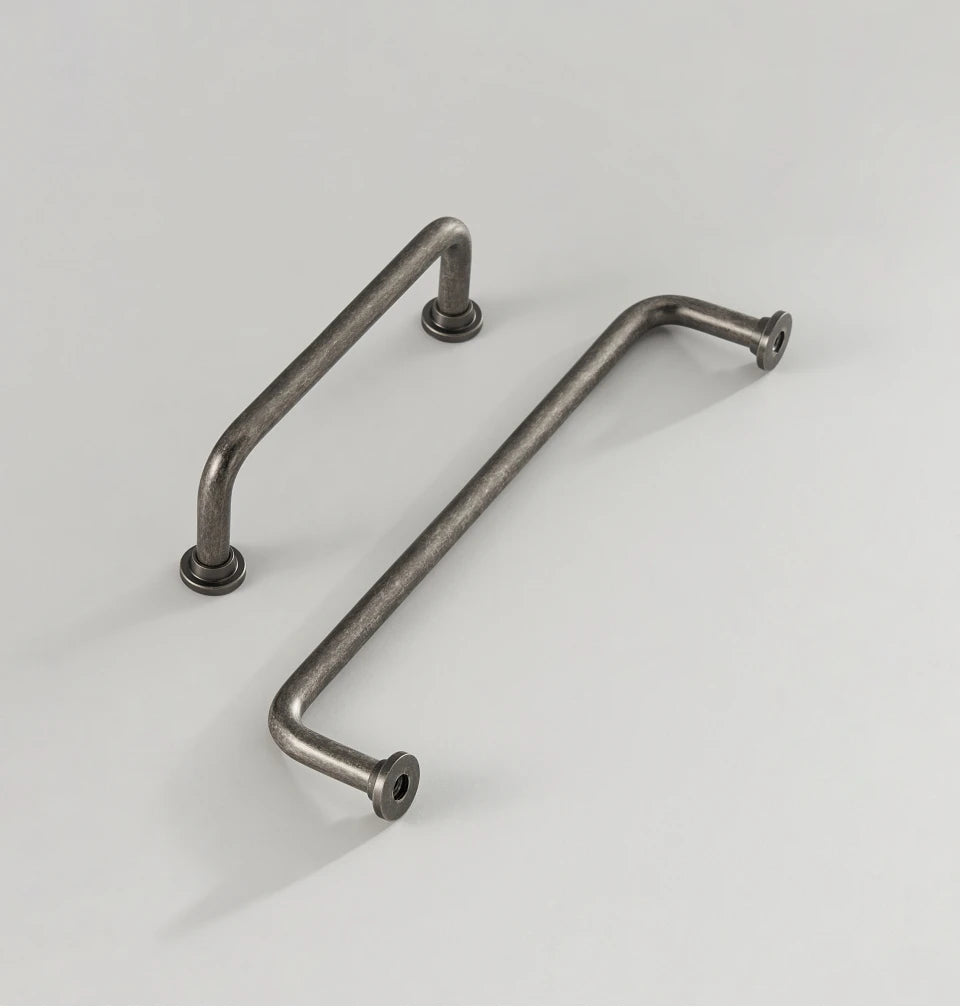 Antique Silver Brass Handle – Retro Round Arched Cabinet Pull