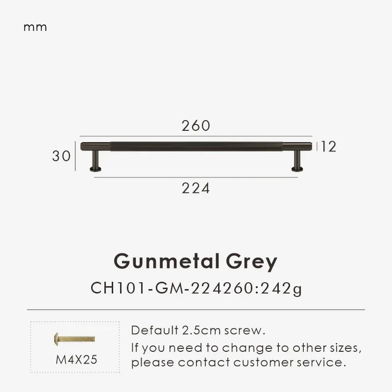 Solid Brass Linear Handle & Knob Set – Modern Textured Cabinet Pulls