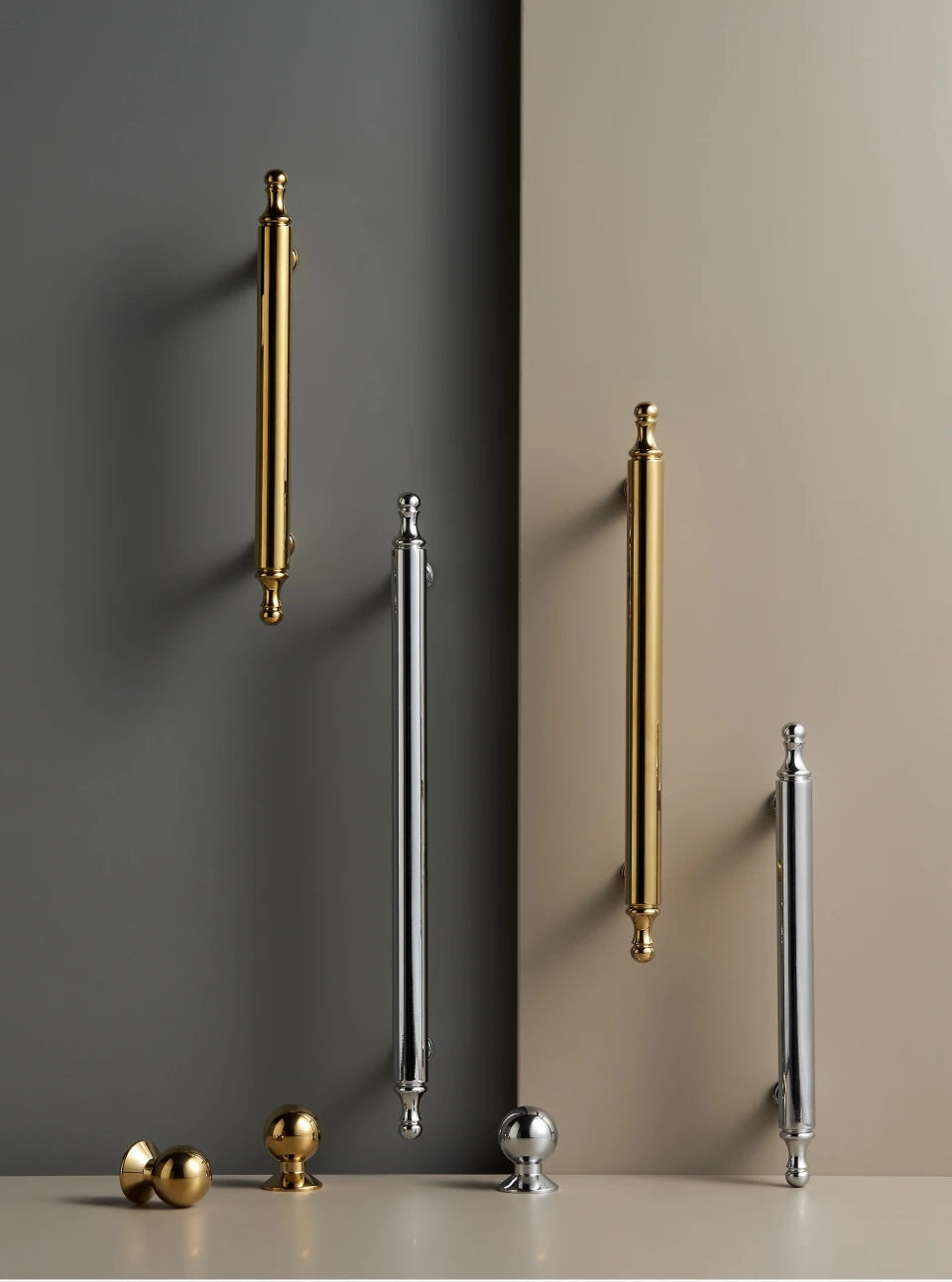 Brass Chrome Gold Handle – French Luxury Cabinet & Door Pull