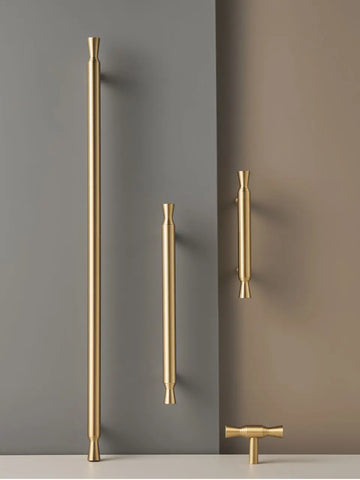 Solid Brass T-Bar Handle – Modern Long Cabinet & Drawer Pull