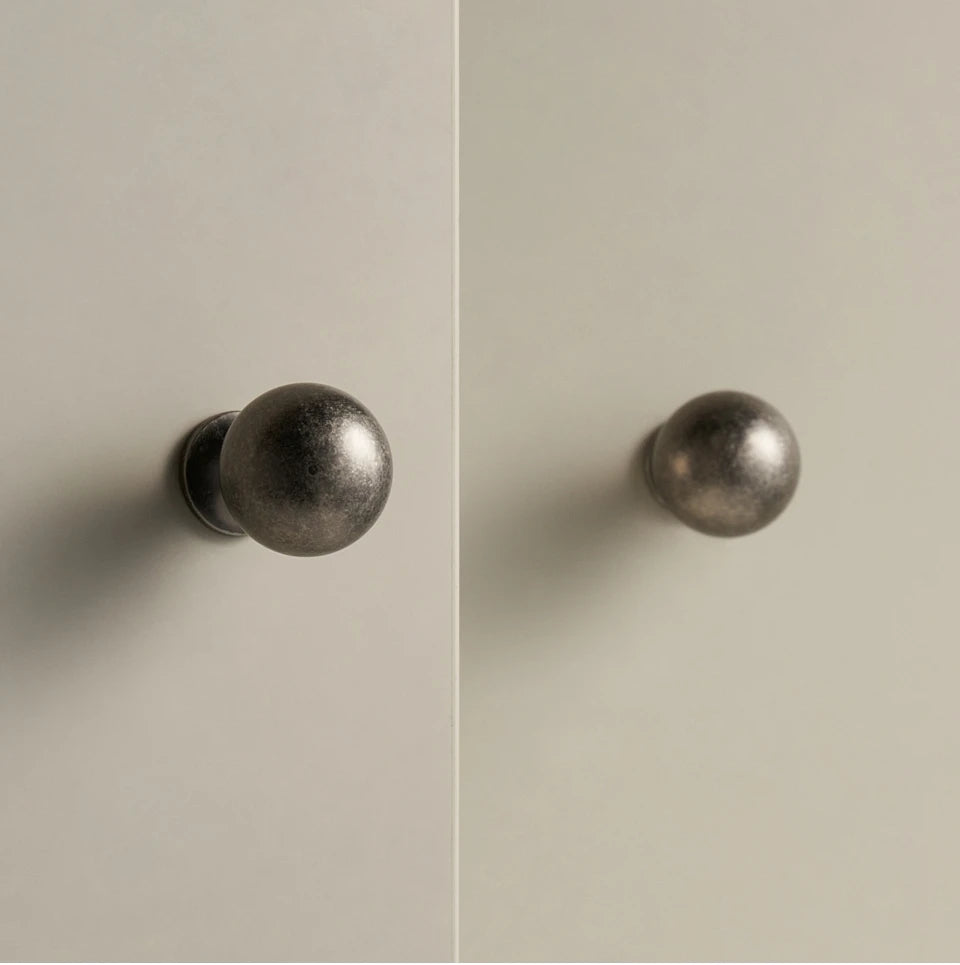 Antique Silver Brass Handle – Retro Round Arched Cabinet Pull