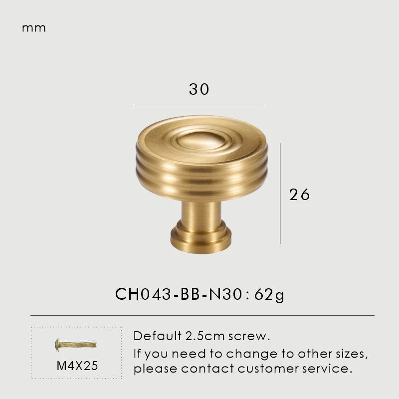 Solid Brass Rope Design Handle – Vintage T-Bar Cabinet & Drawer Pull