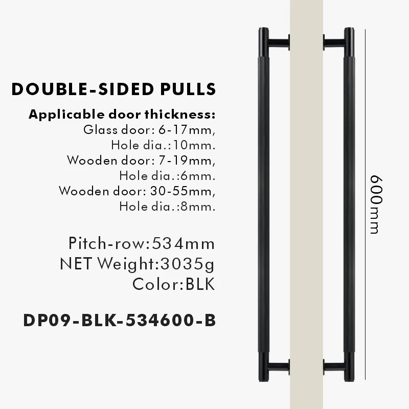 Brass Linear Door Pull Bar – Double or Single-Sided Handle