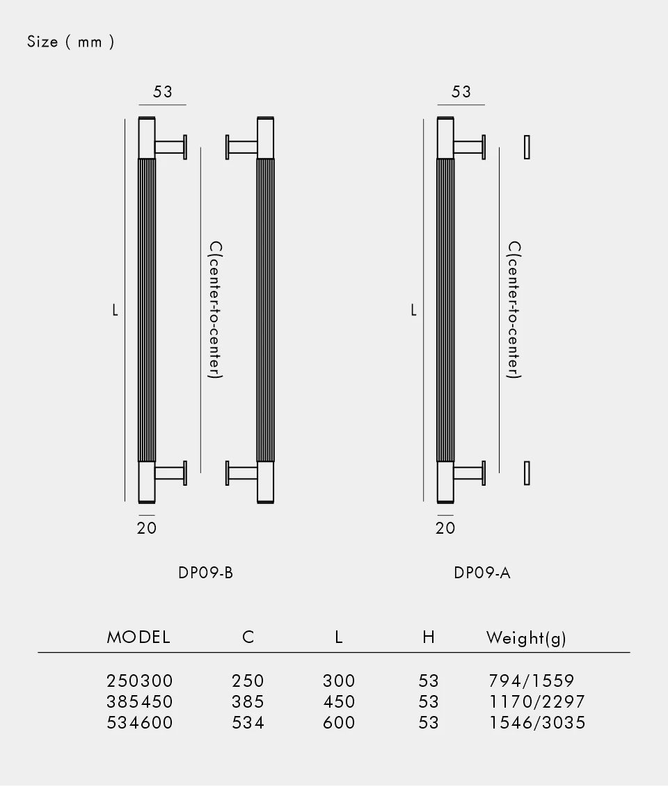Brass Linear Door Pull Bar – Double or Single-Sided Handle