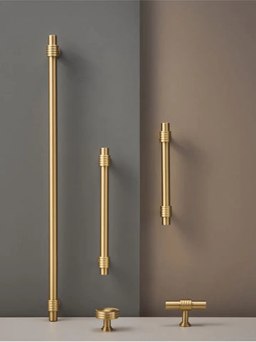 Solid Brass Rope Design Handle – Vintage T-Bar Cabinet & Drawer Pull