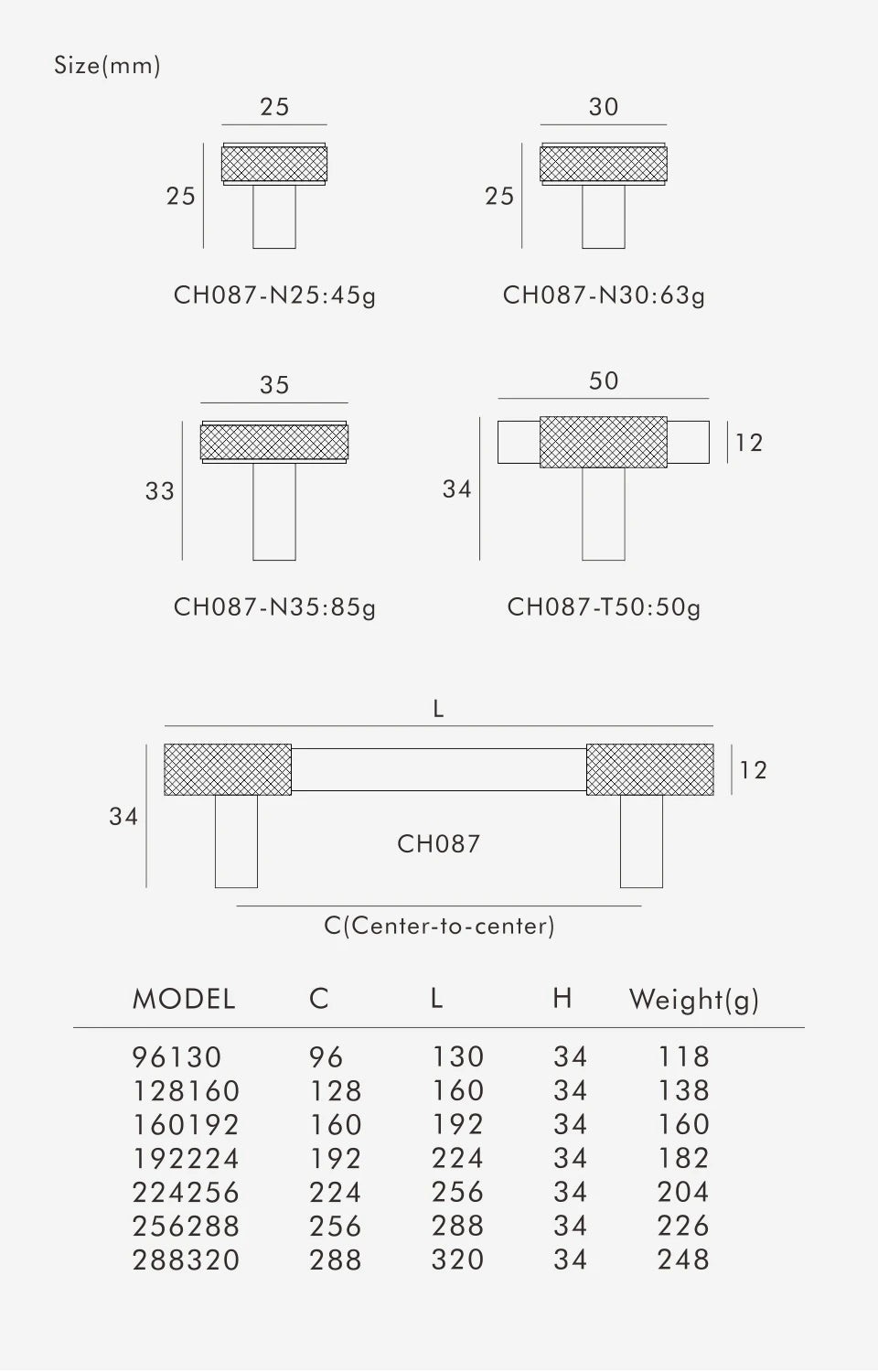 Solid Brass Knurled Knob – Brushed Nickel Luxury Cabinet Handle