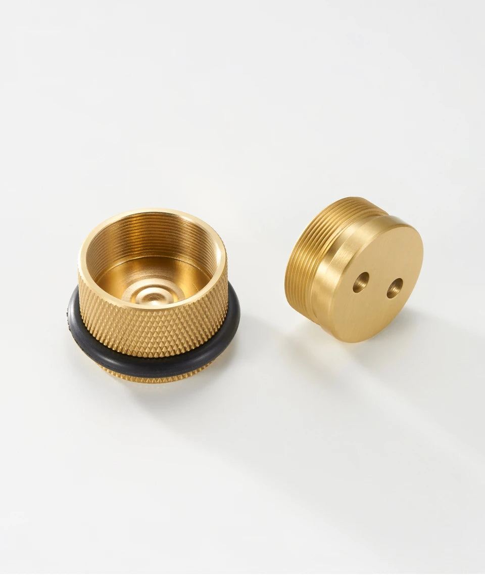 Brass Knurled Door Stopper – Adjustable Height Floor Mount