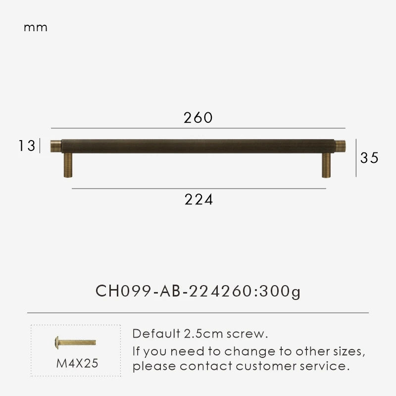 Solid Brass Linear Handle – Modern T-Bar Cabinet & Drawer Pull