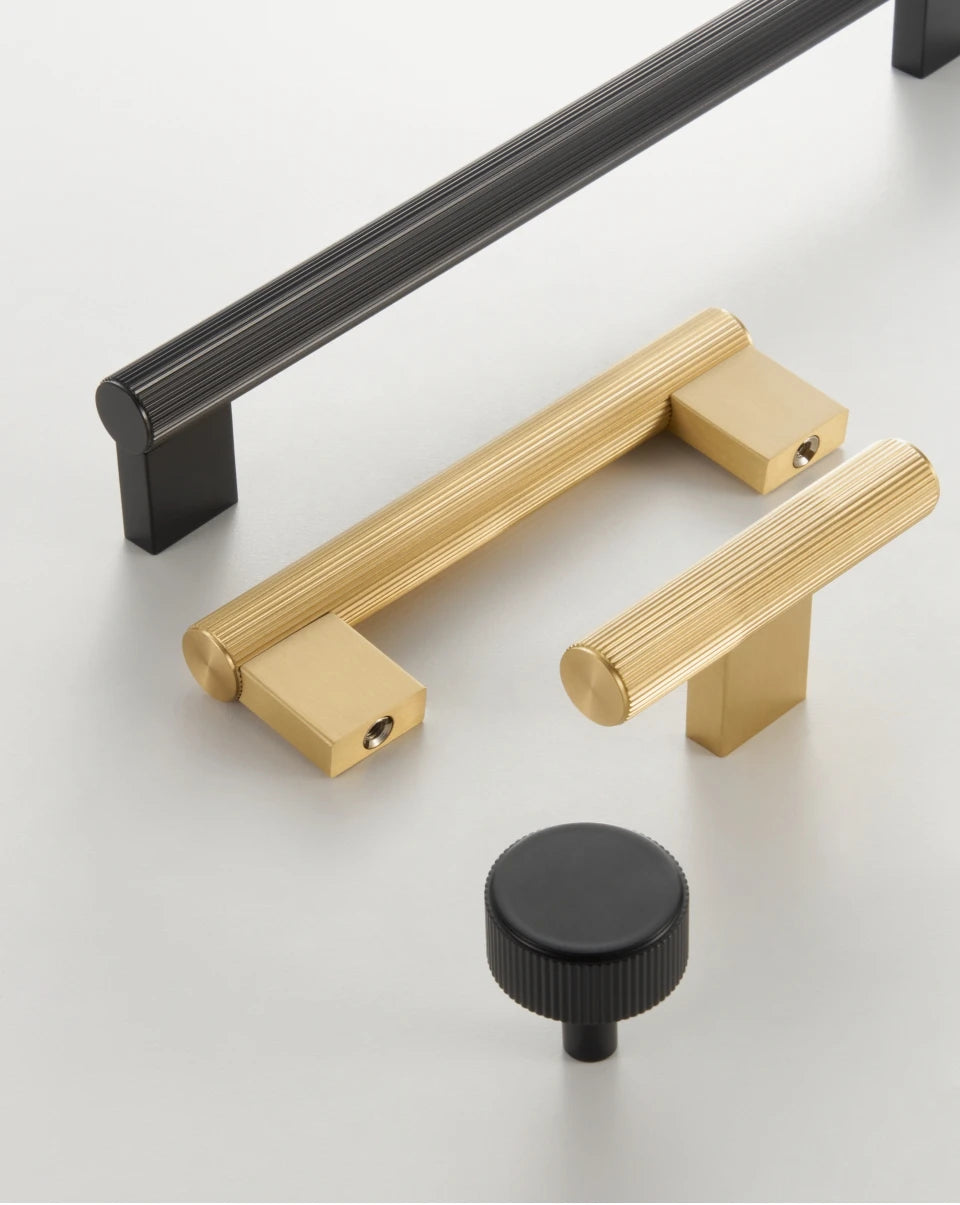 Solid Brass Linear Handle – Long T-Bar Cabinet & Drawer Pull