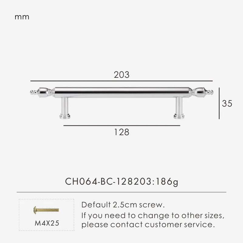 Brass Chrome Gold Handle – French Luxury Cabinet & Door Pull