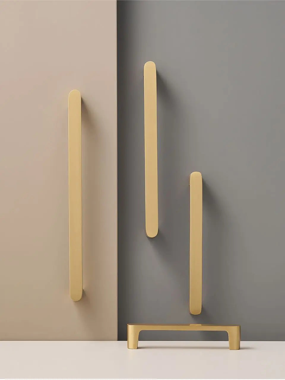 Solid Brass Handle – Simple Gold Cabinet & Drawer Pull
