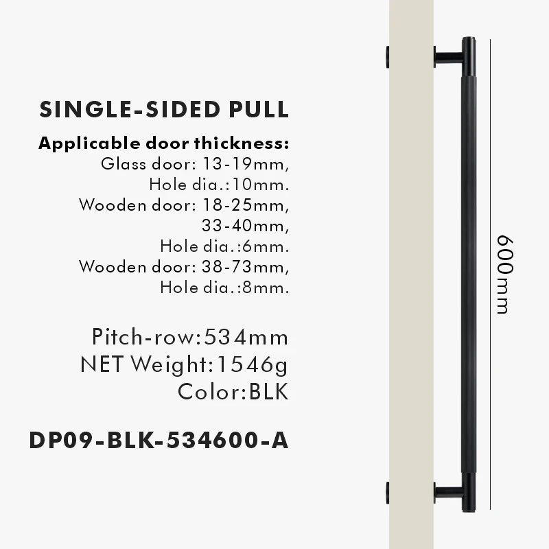 Brass Linear Door Pull Bar – Double or Single-Sided Handle