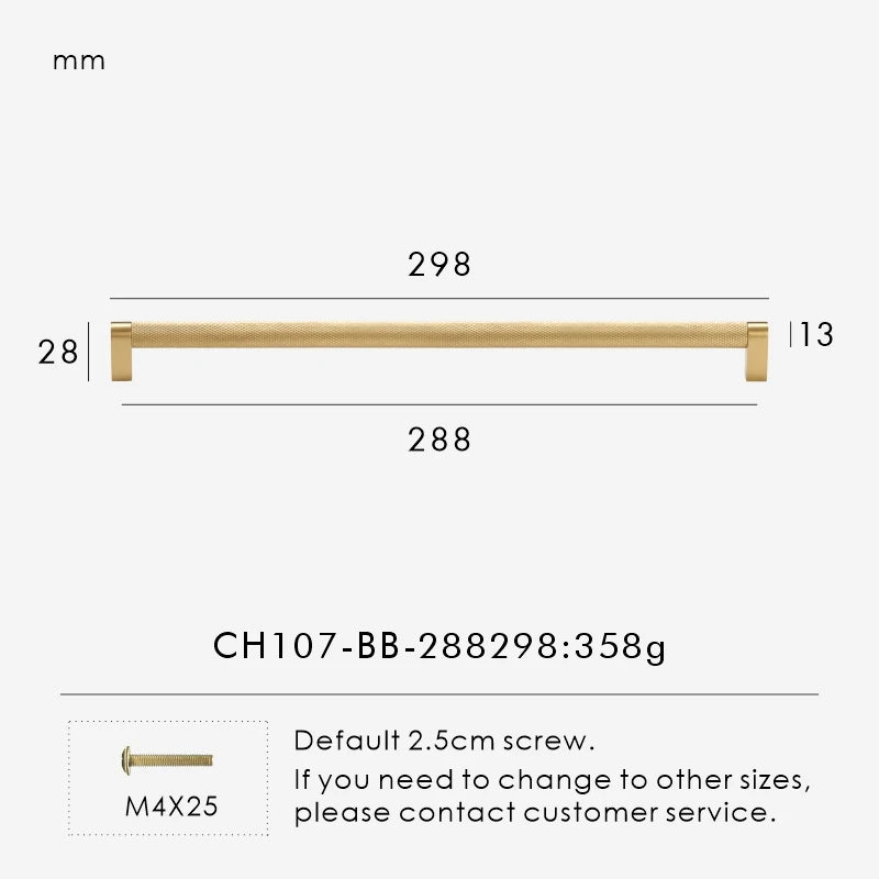 Solid Brass Knurled Knob – Modern Cabinet & Drawer Pull