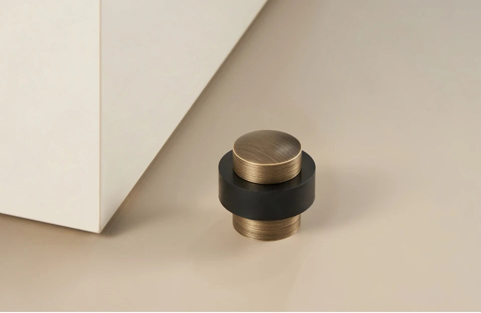 Brass Freestanding Door Stopper – Heavy-Duty Floor Mount Holder