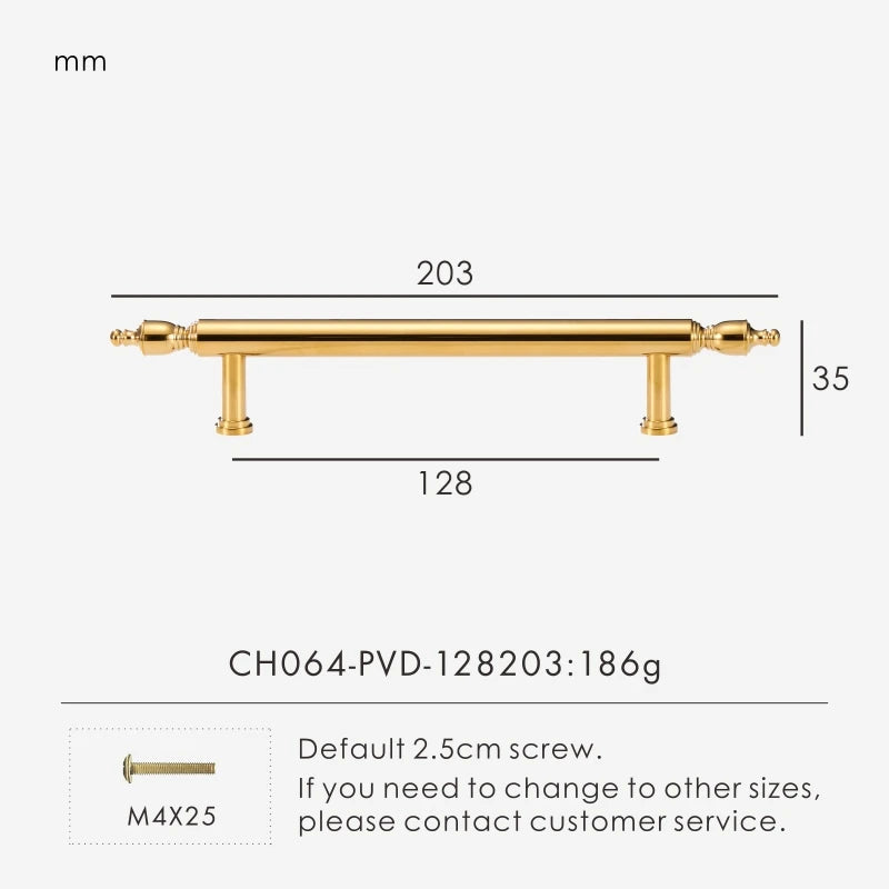 Brass Chrome Gold Handle – French Luxury Cabinet & Door Pull