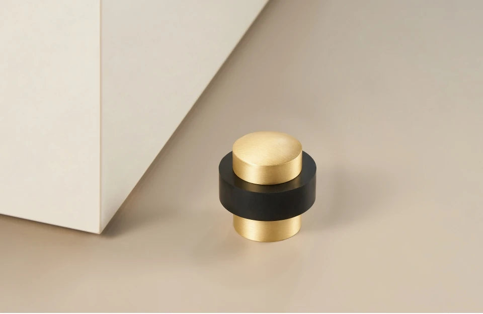 Brass Freestanding Door Stopper – Heavy-Duty Floor Mount Holder